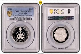 2016 20C 50 Yrs Decimal Currency PR69DCAM