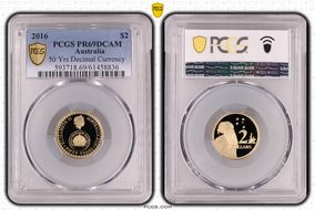 2016 $2 50 Yrs Decimal Currency PR69DCAM