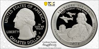 2021-S 25C Tuskegee Airmen NP- Silver Limited Edition Proof Set - First Strike PR70DCAM