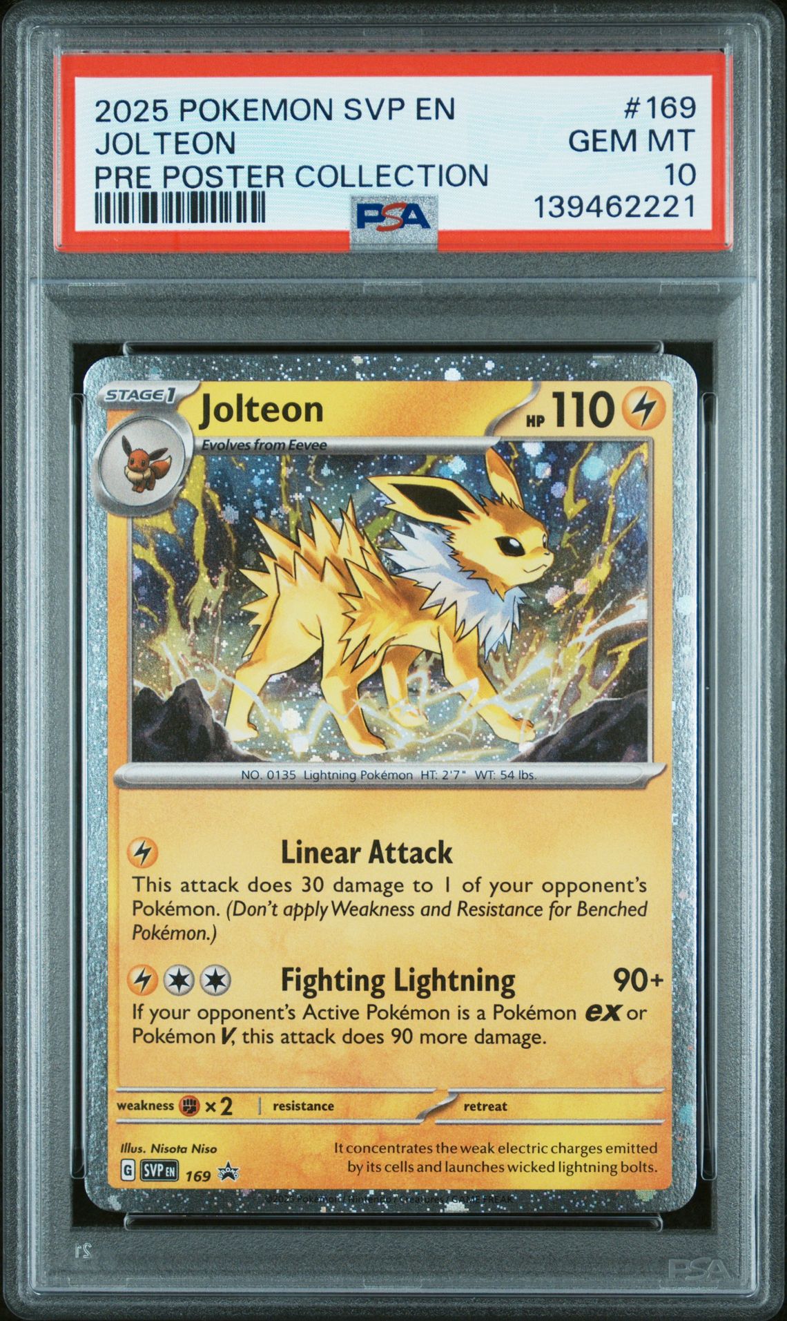 2025 Pokemon POKEMON SVP EN-SV BLACK STAR PROMO PRE POSTER COLLECTION #169 Jolteon front