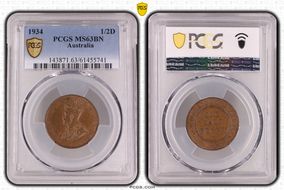 1934 1/2D MS63BN