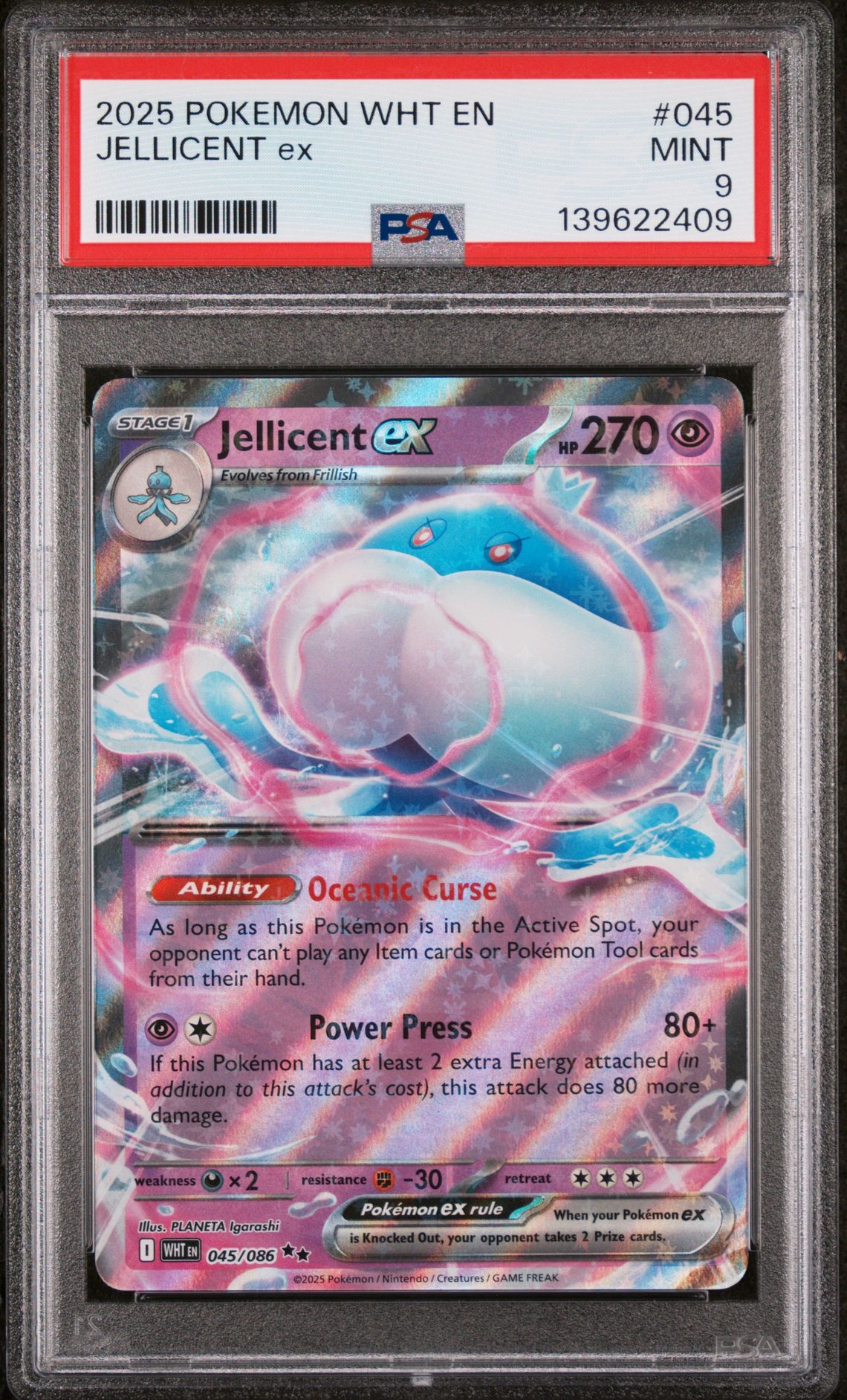 2025 Pokemon POKEMON WHT EN-WHITE FLARE #045 Jellicent Ex front