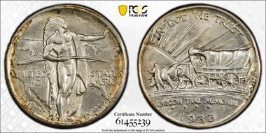 1933-D 50C Oregon MS66+
