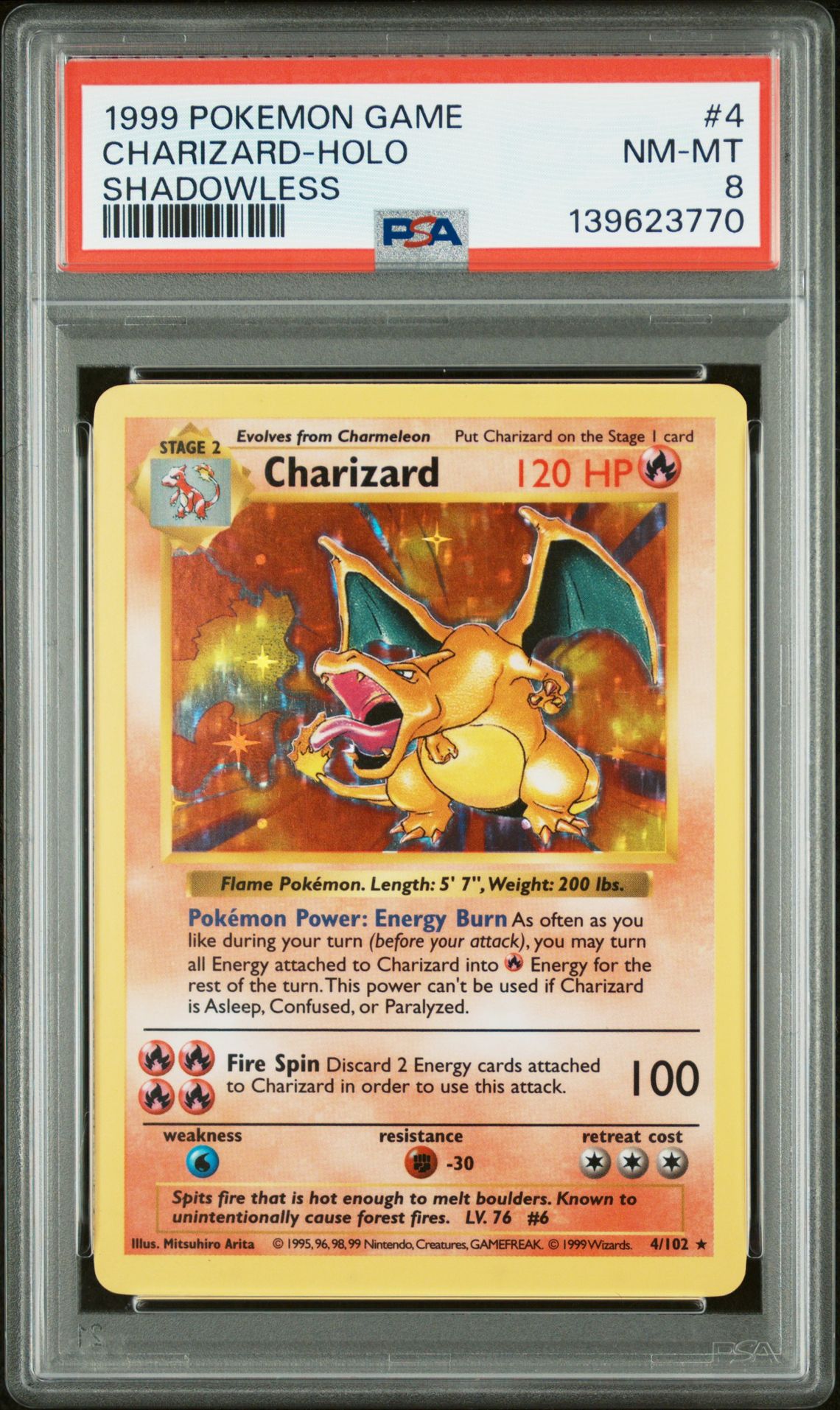 1999 Pokemon POKEMON GAME #4 Charizard-Holo front