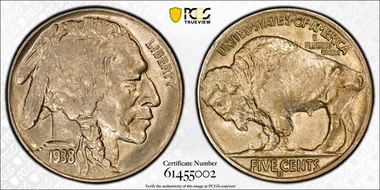 1938-D/S 5C Buffalo MS62