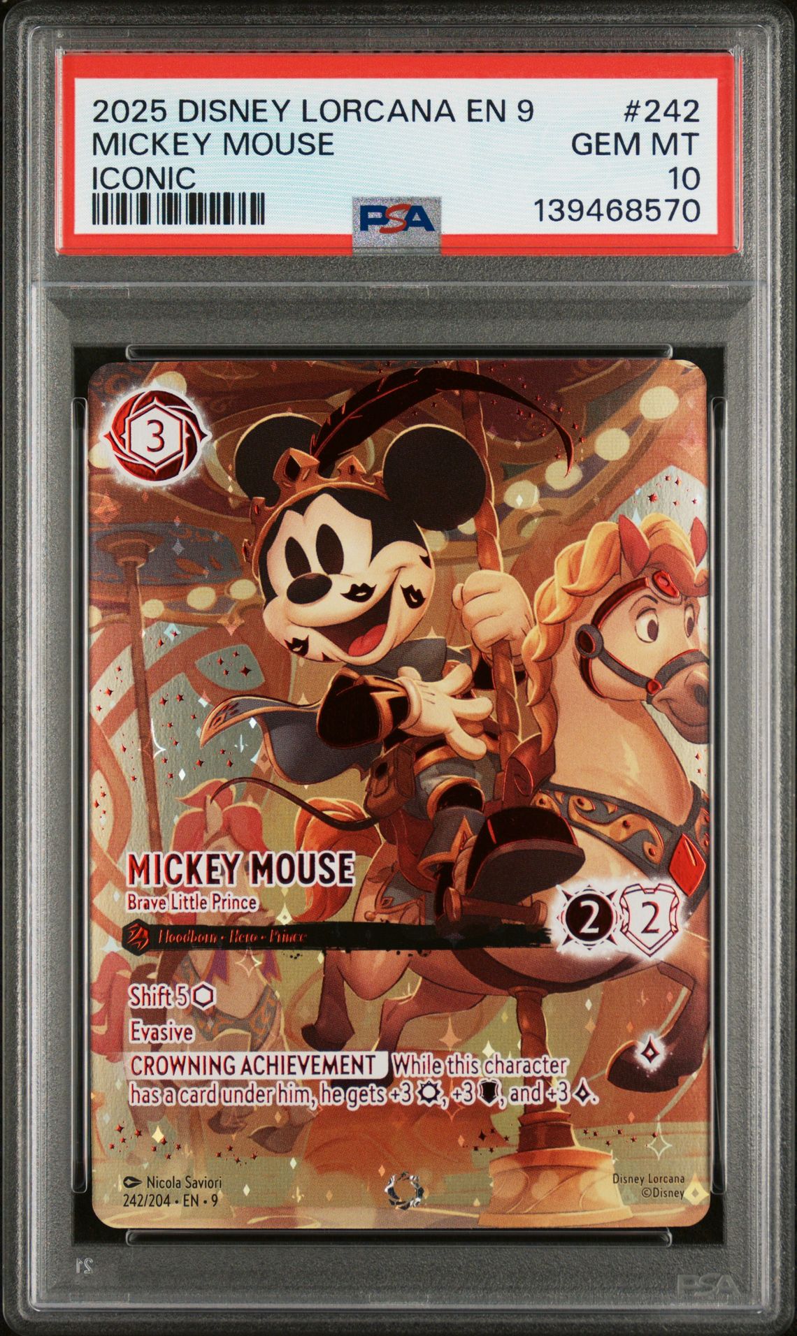2025 Disney Disney Lorcana En 9-Fabled #242 Mickey Mouse front