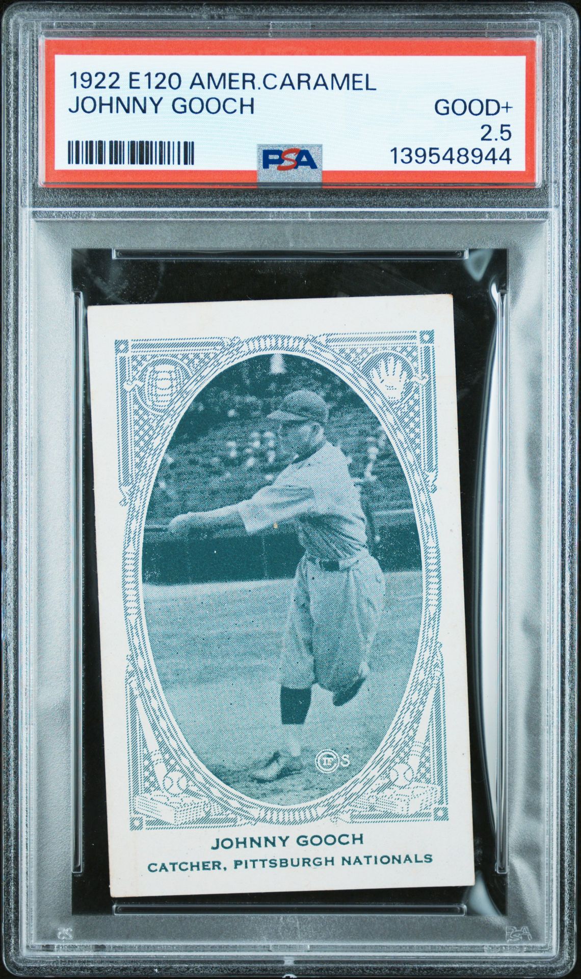 1922 E120 AMERICAN CARAMEL Johnny Gooch front