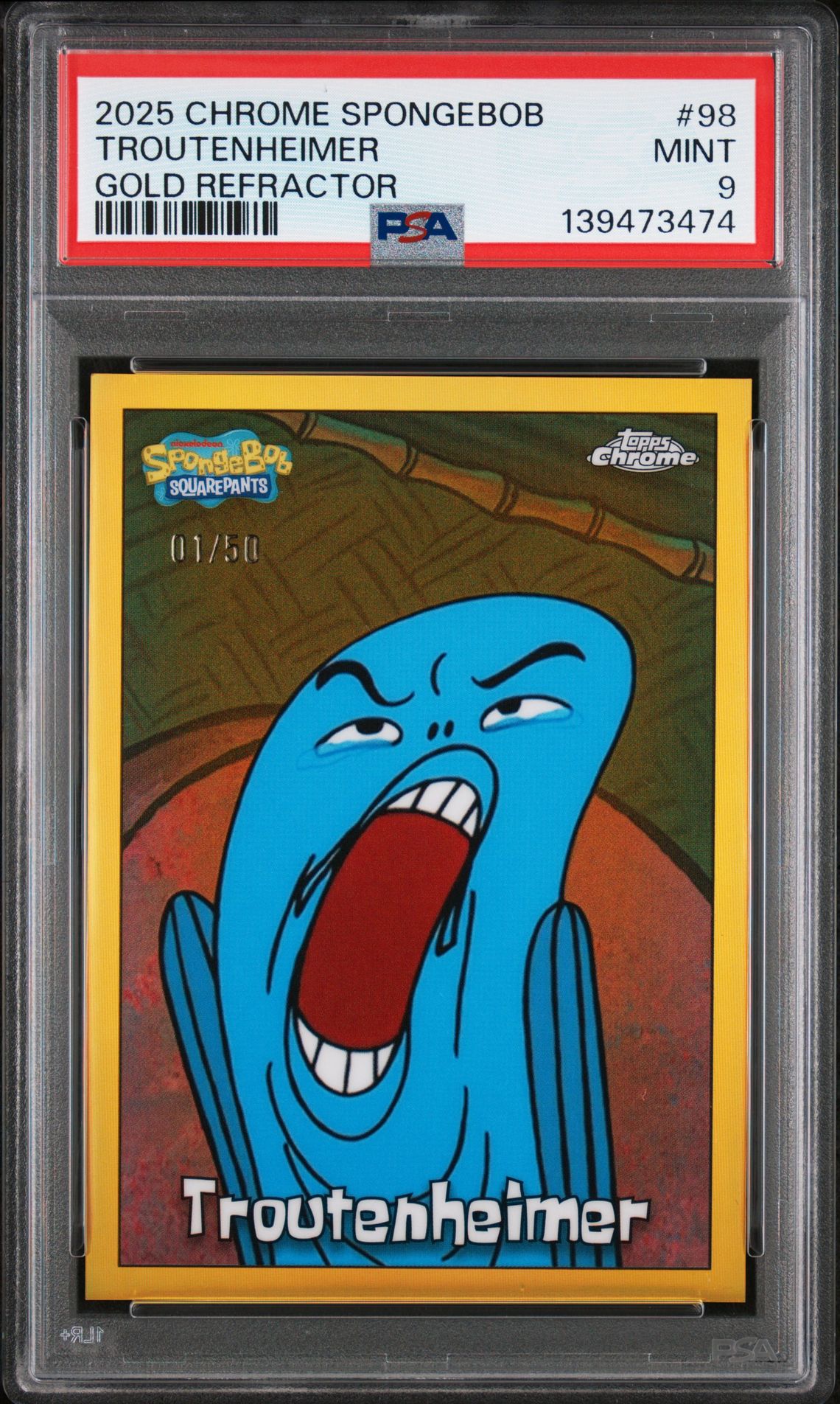 2025 Topps Chrome Topps Chrome Spongebob 25th Anniversary #98 Troutenheimer front
