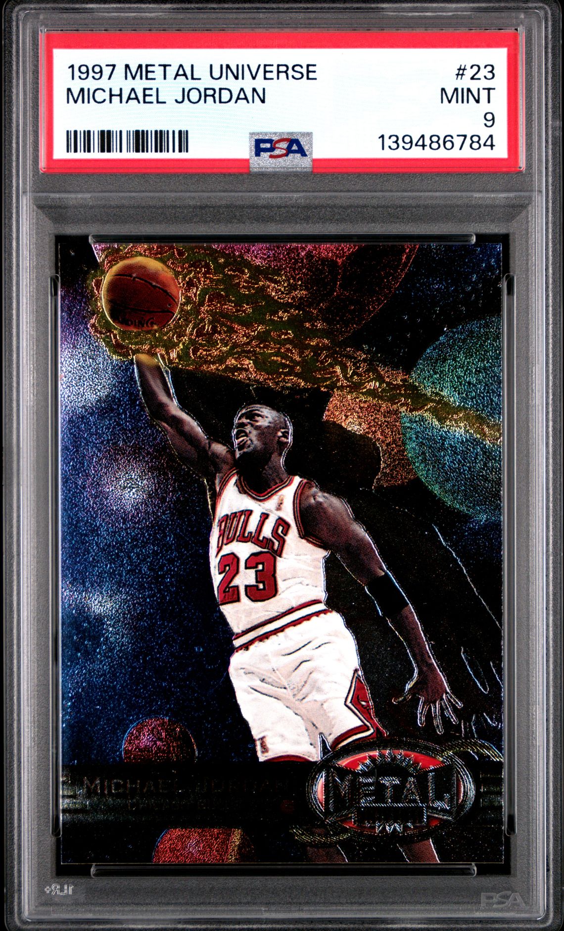 1997 METAL UNIVERSE #23 Michael Jordan front