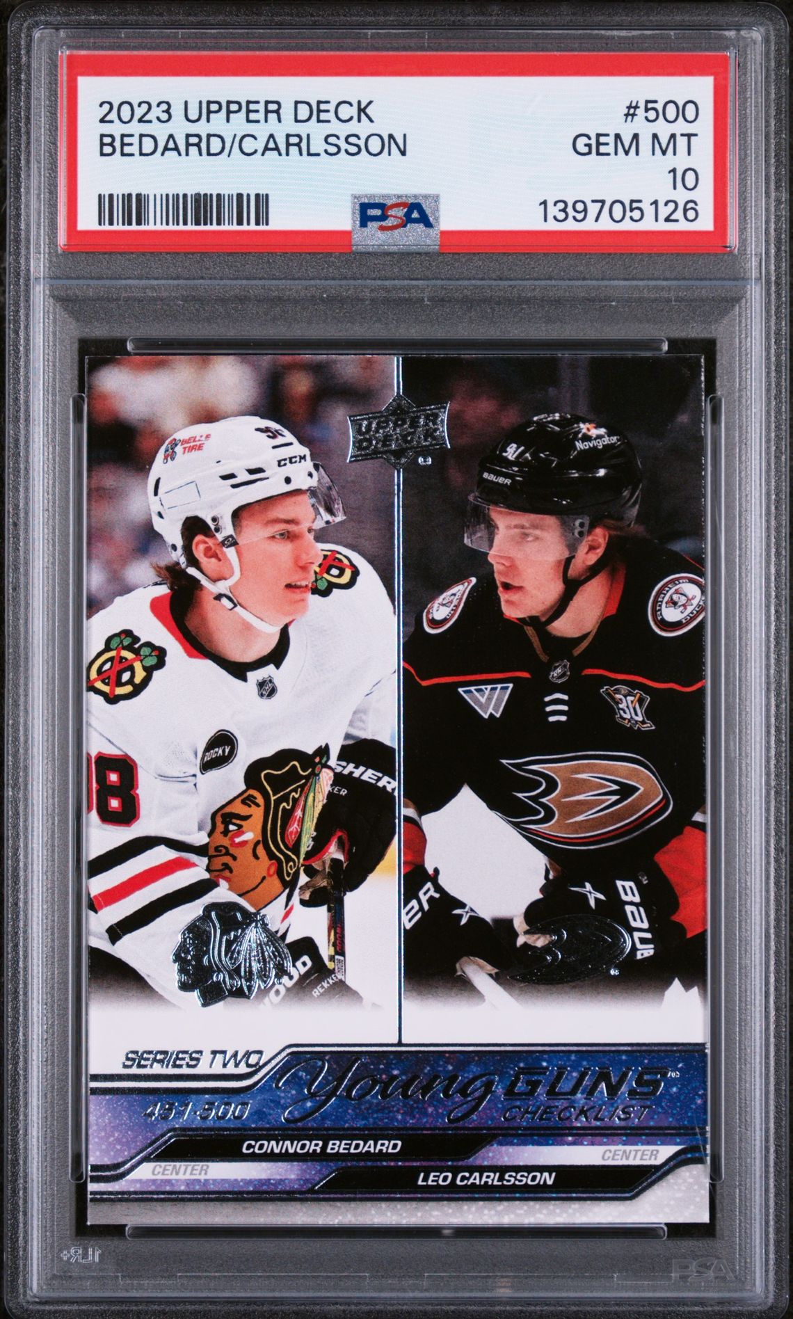 2023 Upper Deck UPPER DECK #500 Bedard/Carlsson front