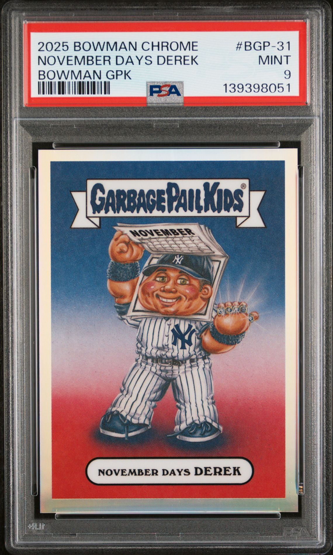 2025 Bowman Chrome BOWMAN CHROME BOWMAN GPK #BGP-31 November Days Derek front