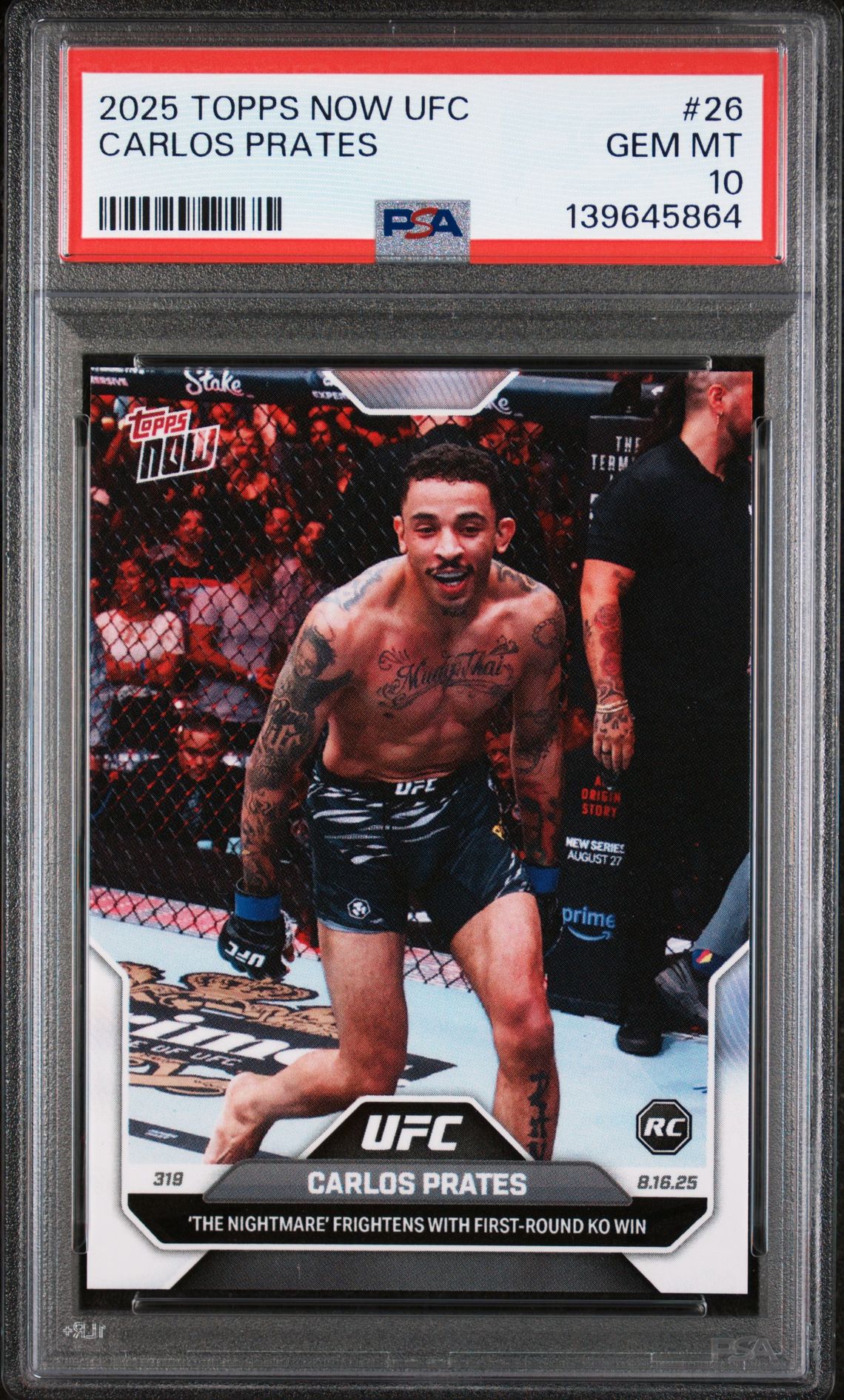 2025 Topps TOPPS NOW UFC #26 Carlos Prates front