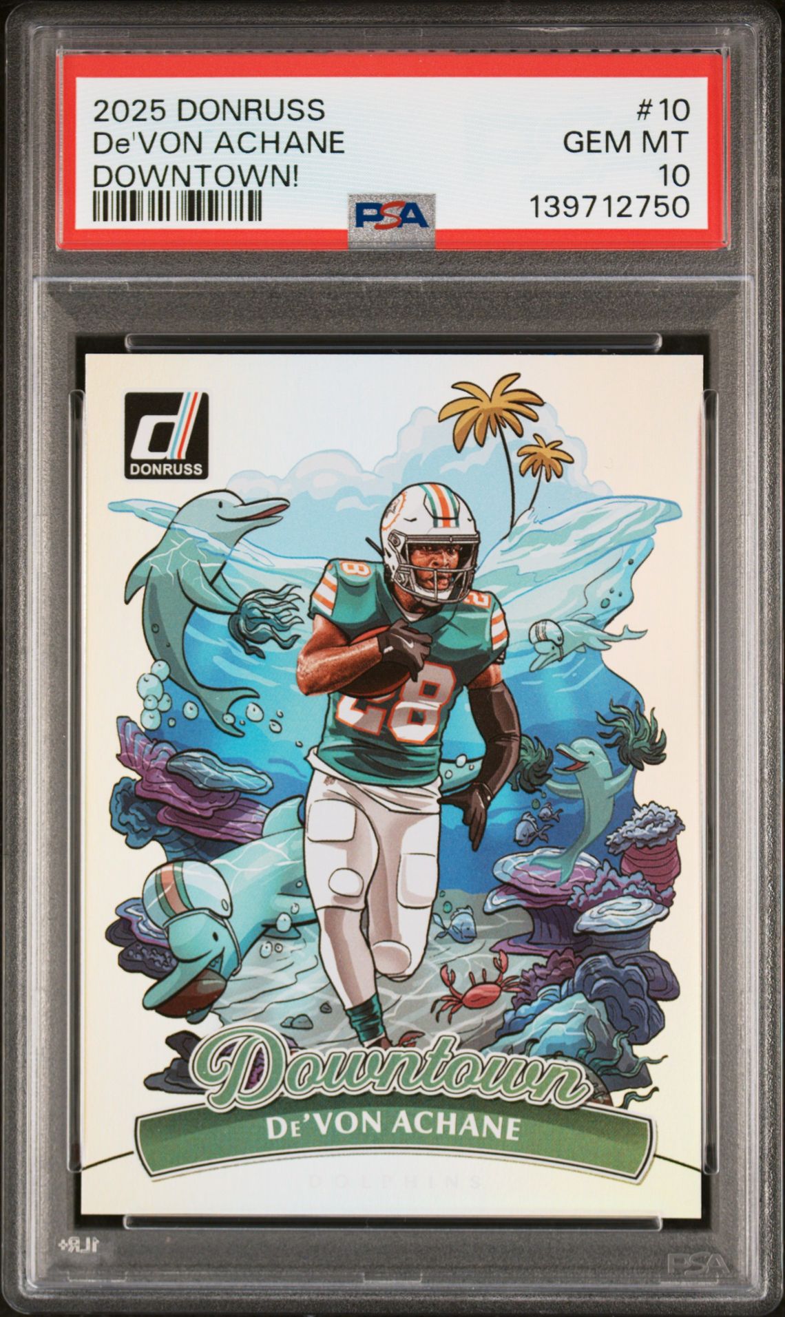 2025 Panini Panini Donruss Downtown #10 De'Von Achane front