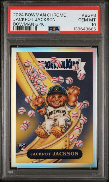 2024 Topps Garbage Pail Kids Chrome #BGP8 Jackson Chourio / Jackson front