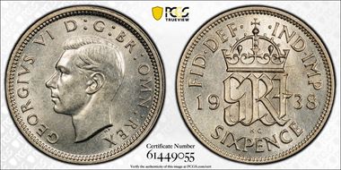 1938 6D S-4084 MS63