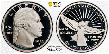2022-S 25C Maya Angelou-Silver PR69DCAM