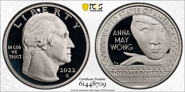 2022-S 25C Anna May Wong-Silver PR69DCAM