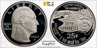 2023-S 25C Edith Kanaka'ole-Silver PR70DCAM