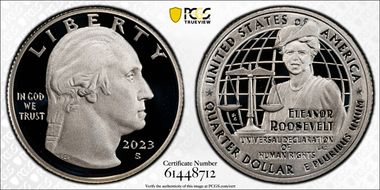 2023-S 25C Eleanor Roosevelt-Silver PR69DCAM