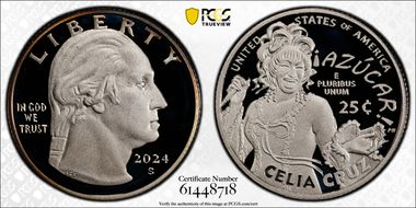 2024-S 25C Celia Cruz Silver PR70DCAM