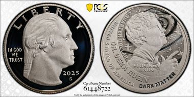 2025-S 25C Dr. Vera Rubin Silver PR70DCAM