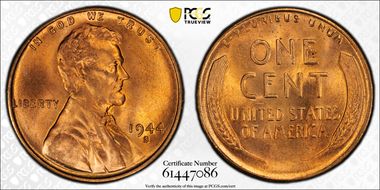 1944-S 1C MS66RD