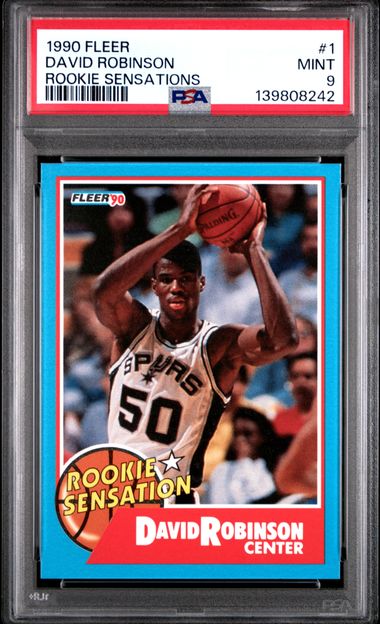 1990 Fleer ROOKIE SENSATIONS #1 David Robinson front