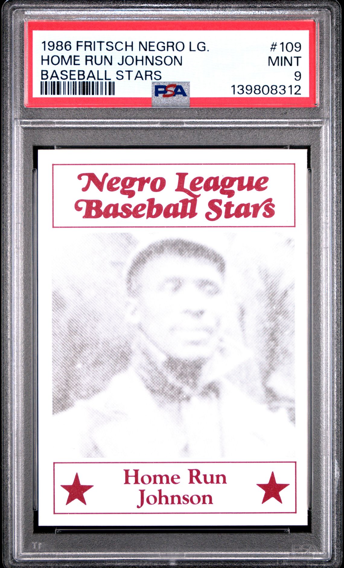 1986 FRITSCH NEGRO LEAGUE BASEBALL STARS #109 Home Run Johnson front