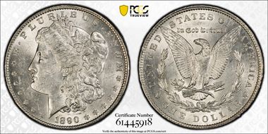 1890 $1 AU58
