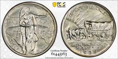 1939 50C Oregon MS66