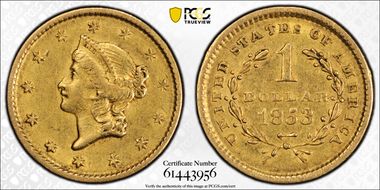 1853 G$1 XF45