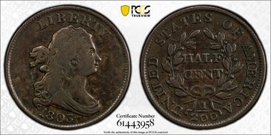 1803 1/2C VF25BN