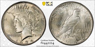 1934 $1 MS64