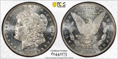 1878-S $1 VAM 6, Doubled RIB MS63PL