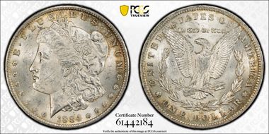 1884-O $1 VAM 10, O/O MS63