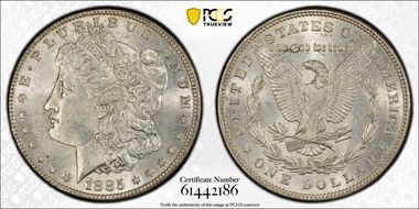 1885 $1 VAM 22, Dash MS61