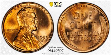 1958-D 1C MS66RD