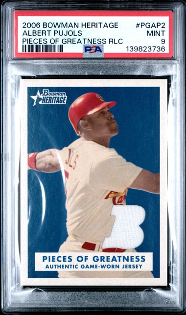 2006 Bowman PIECES OF GREATNESS RELIC #PGAP2 Albert Pujols front