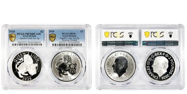 2026 £2 Queen's Lion 1oz Ag PR70DCAM