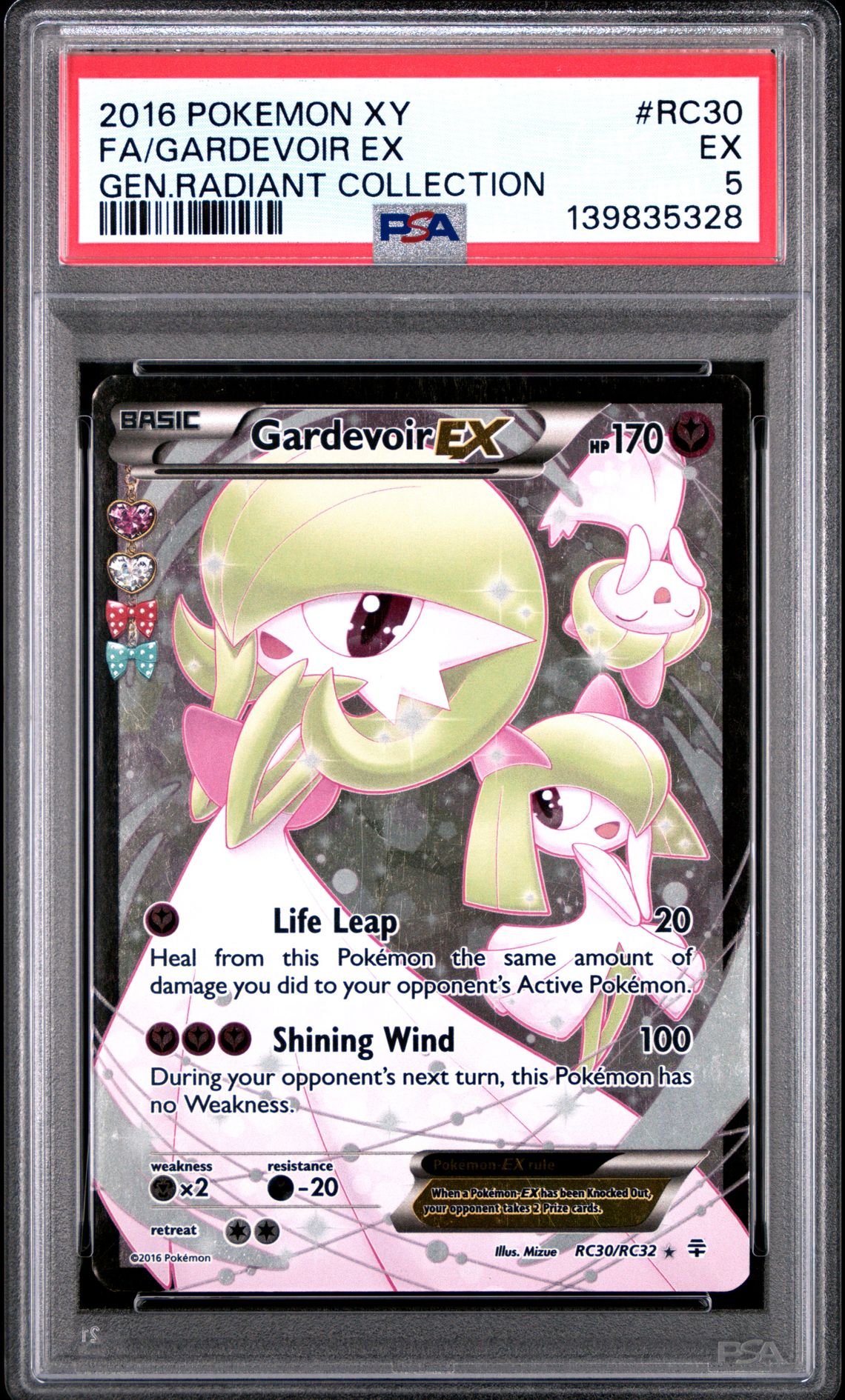 2016 Pokemon GEN.RADIANT COLLECTION #RC30 FA/Gardevoir EX front