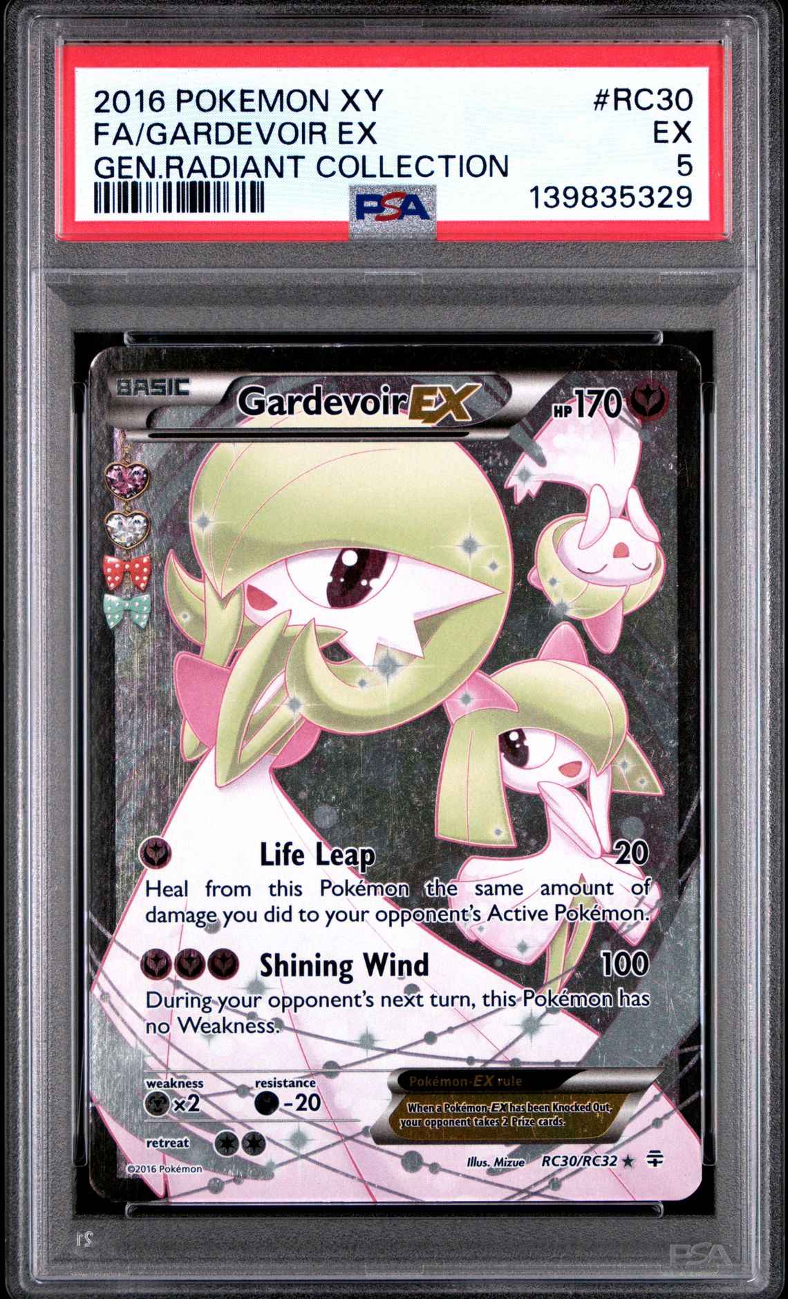 2016 Pokemon GEN.RADIANT COLLECTION #RC30 FA/Gardevoir EX front