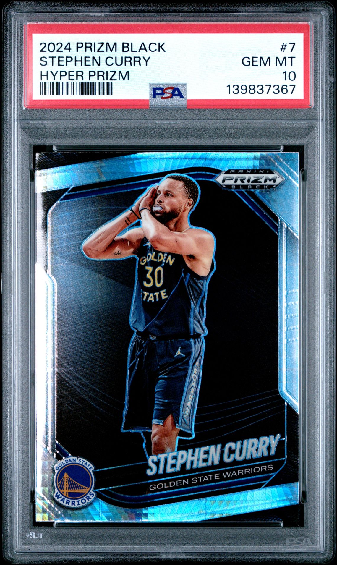 2024 Panini PANINI PRIZM BLACK HYPER PRIZM #7 Stephen Curry front