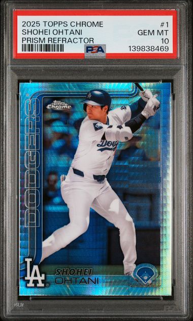 2025 Topps Topps Chrome Prism Refractor #1 Shohei Ohtani front