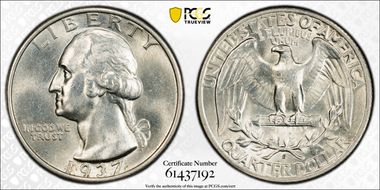 1937-S 25C AU58