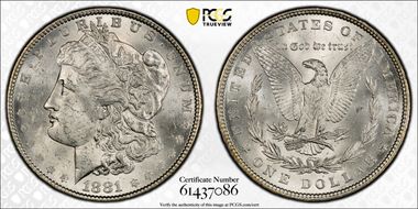 1881 $1 MS62
