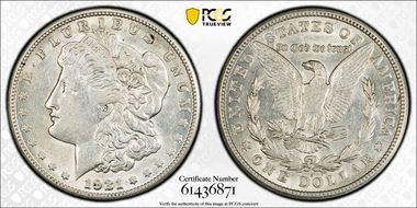 1921-S $1 AU58