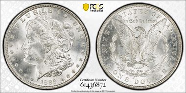 1889 $1 VAM 19A, Bar Wing MS64