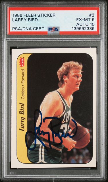 1986 FLEER STICKER 2 LARRY BIRD