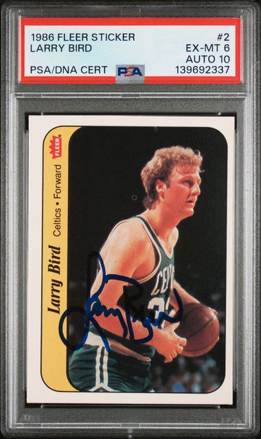 1986 FLEER STICKER 2 LARRY BIRD