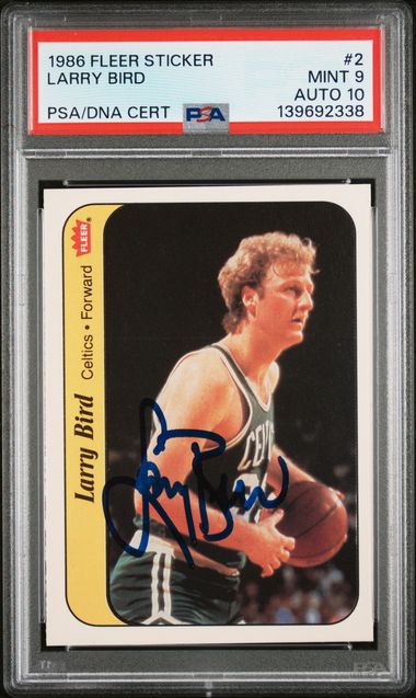 1986 FLEER STICKER 2 LARRY BIRD